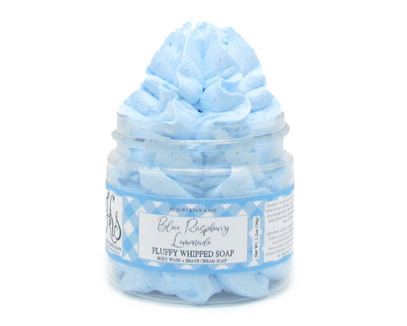 Blue Raspberry Lemonade Travel Size Whipped Soap body wash Hickory Ridge Soap Co.   
