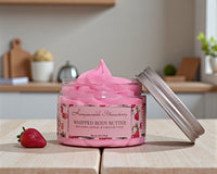 Honeysuckle Strawberry Whipped Body Butter Cream | Triple Butter Blend