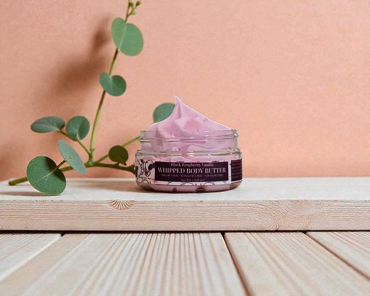 Black Raspberry Vanilla Whipped Body Butter Cream | Triple Butter Blend