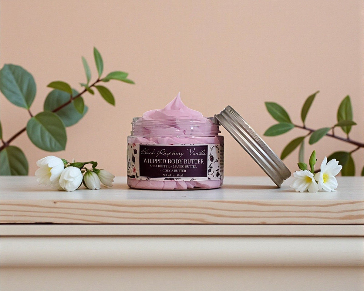 Black Raspberry Vanilla Whipped Body Butter Cream | Triple Butter Blend