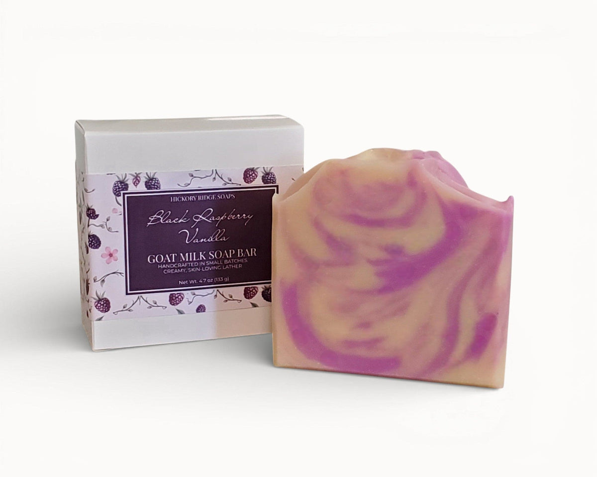 Jabón Artesanal de Vainilla y Frambuesa Negra