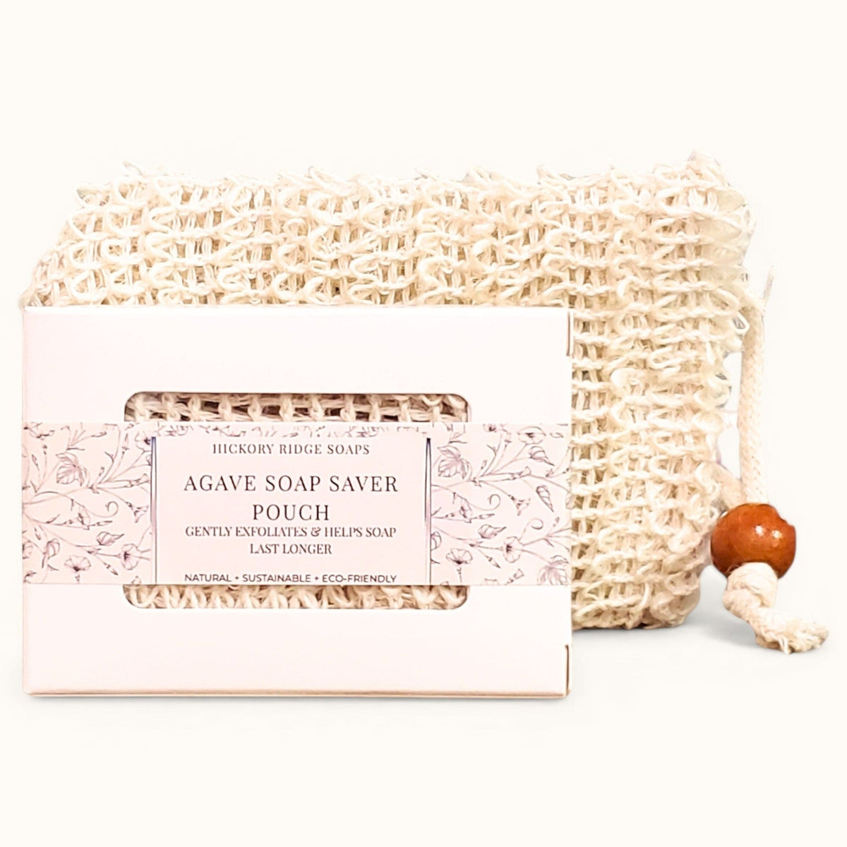 Bolsa de ahorro de jabón de sisal natural