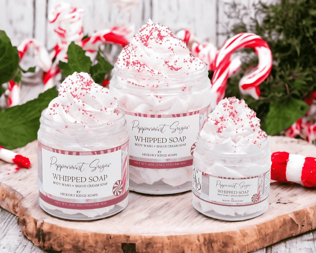 Peppermint Sugar Whipped Soap Whipped Soap Hickory Ridge Soap Co.   