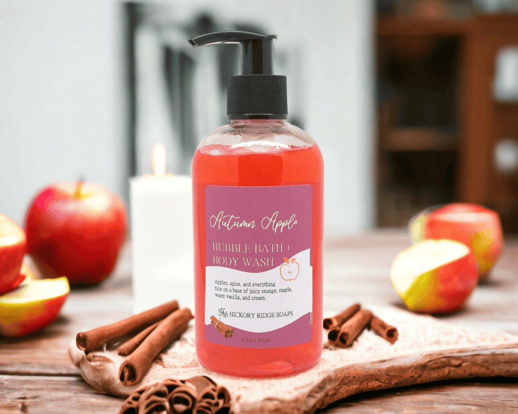 Autumn Apple Bubble Bath + Body Wash body wash Hickory Ridge Soap Co.   