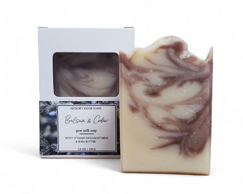 Balsam and Cedar Goat Milk Soap Bar Soap Hickory Ridge Soap Co.   