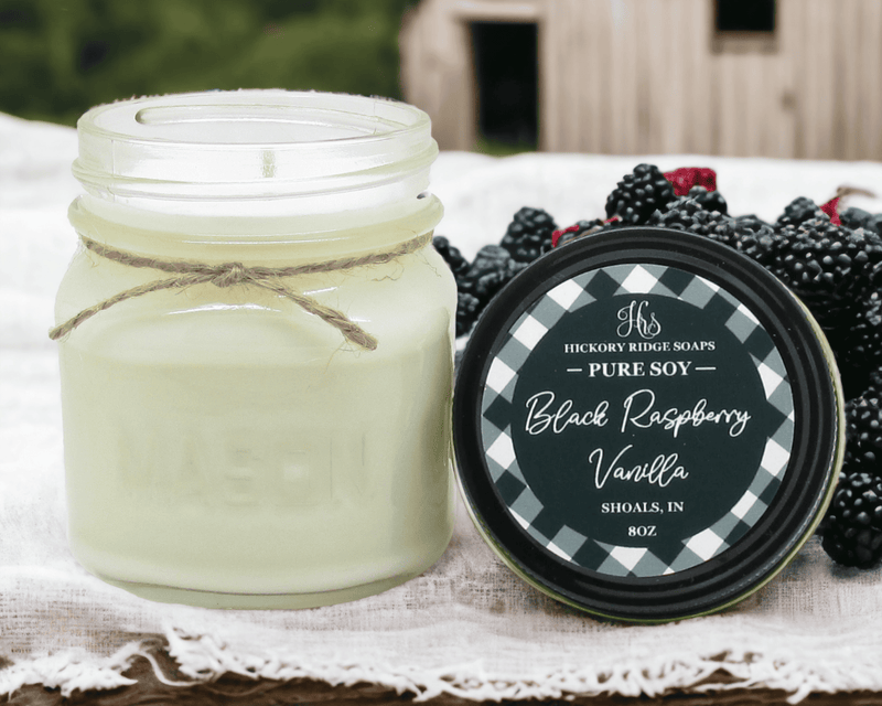 Black Raspberry Vanilla Soy Candle Soy Candle Hickory Ridge Soap Co.   