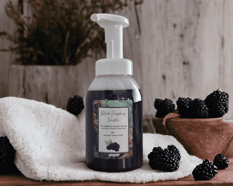 Black Raspberry Vanilla Foaming Hand Soap  Hickory Ridge Soap Co.   