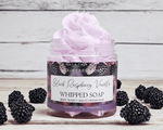 Black Raspberry Vanilla Fluffy Whipped Soap body wash Hickory Ridge Soap Co. 3oz  