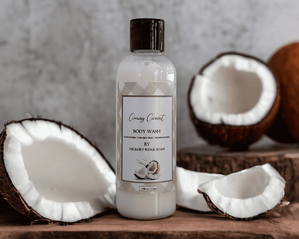Creamy Coconut Travel Size Body Wash body wash Hickory Ridge Soap Co.   