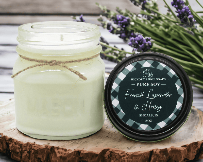 French Lavender and Honey Soy Candle Soy Candle Hickory Ridge Soap Co.   