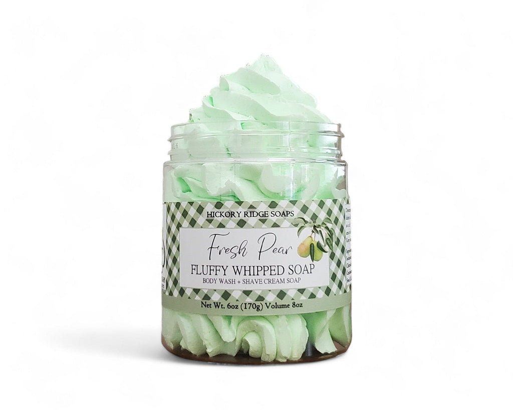 Fresh Pear Fluffy Whipped Soap Whipped Soap Hickory Ridge Soap Co.   