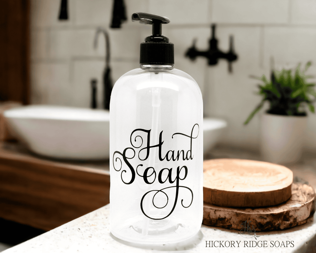 Clear Hand Soap Dispenser soap dispenser Hickory Ridge Soaps   