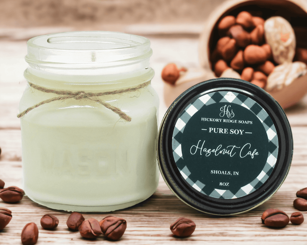 Hazelnut Cafe Soy Candle Soy Candle Hickory Ridge Soap Co.   