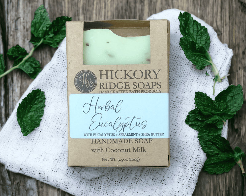 Herbal Eucalyptus Handmade Soap Soap Hickory Ridge Soap Co. Full Bar 3.5oz  