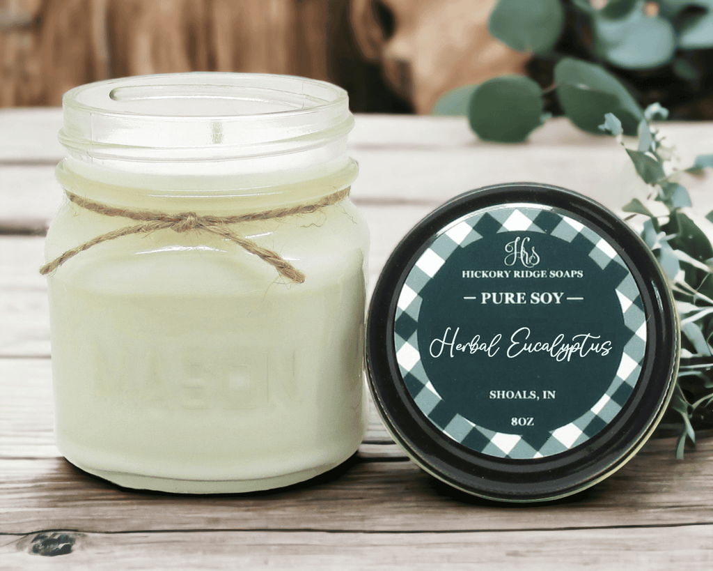 Herbal Eucalyptus Soy Candle Soy Candle Hickory Ridge Soap Co.   