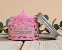 Honeysuckle Strawberry Whipped Body Butter Cream | Triple Butter Blend
