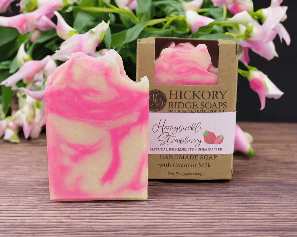 Honeysuckle Strawberry Handmade Soap Soap Hickory Ridge Soap Co.   