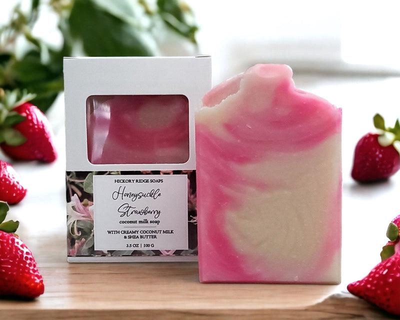 Honeysuckle Strawberry Handmade Soap