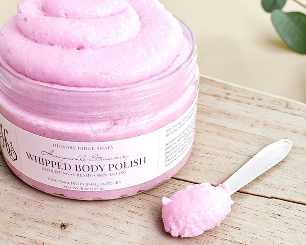 Honeysuckle Strawberry Whipped Body Polish | Emulsified Sugar Scrub