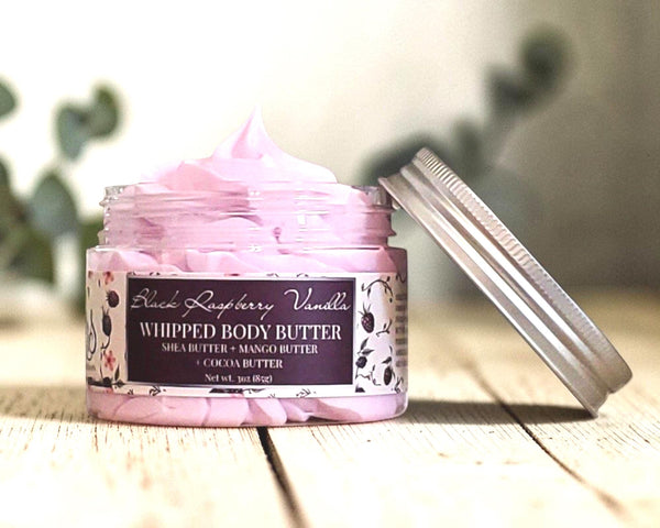 Black Raspberry Vanilla Whipped Body Butter Cream | Triple Butter Blend