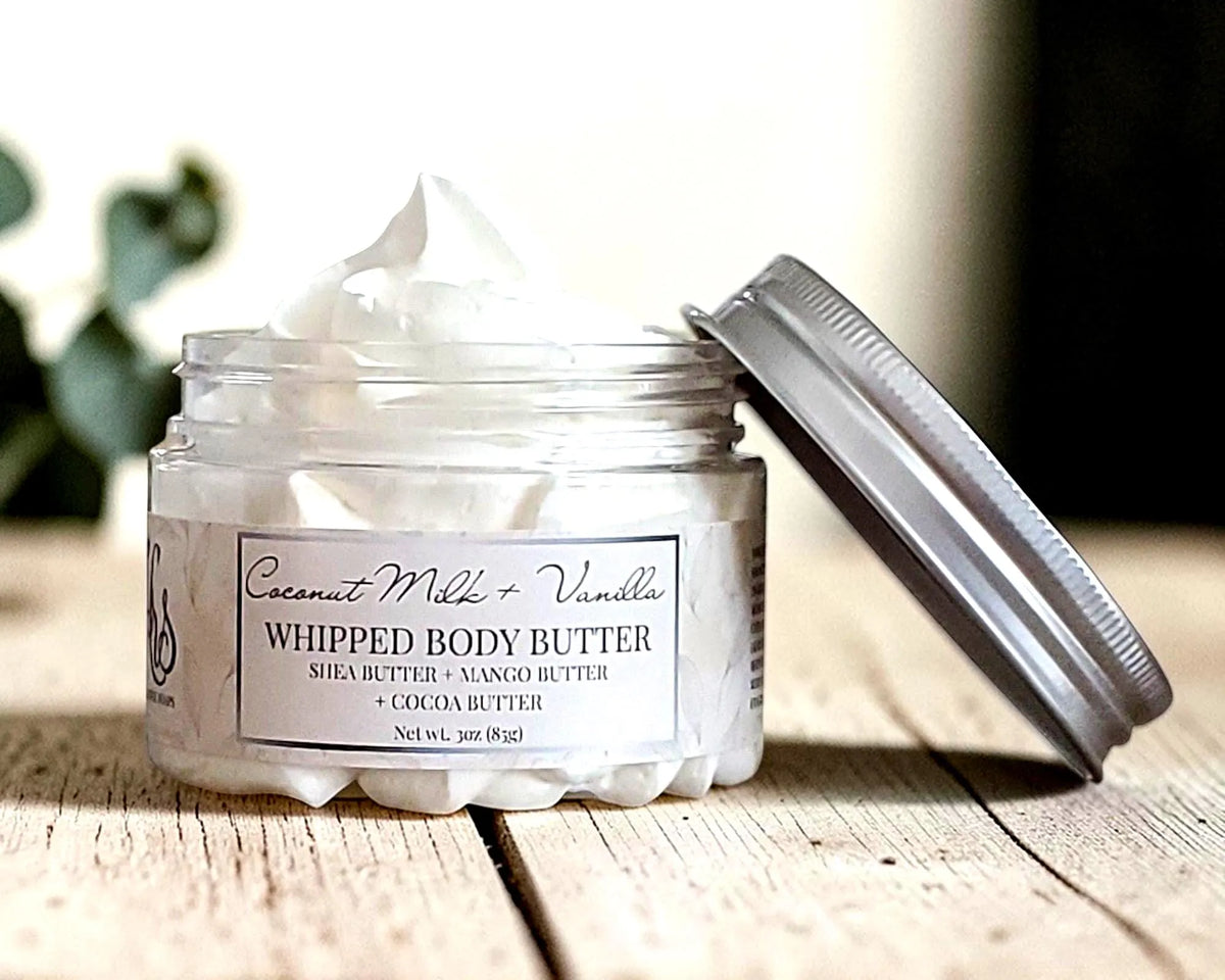 Coconut Milk & Vanilla Whipped Body Butter Cream | Triple Butter Blend