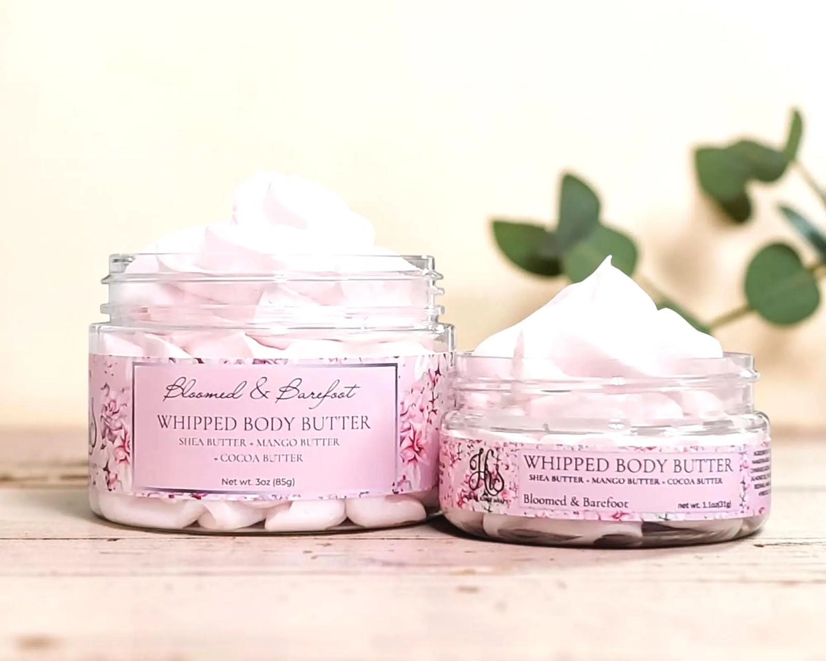 Bloomed & Barefoot Whipped Body Butter Cream | Triple Butter Blend