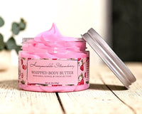 Honeysuckle Strawberry Whipped Body Butter Cream | Triple Butter Blend