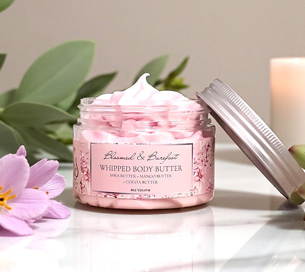 Bloomed & Barefoot Whipped Body Butter Cream | Triple Butter Blend