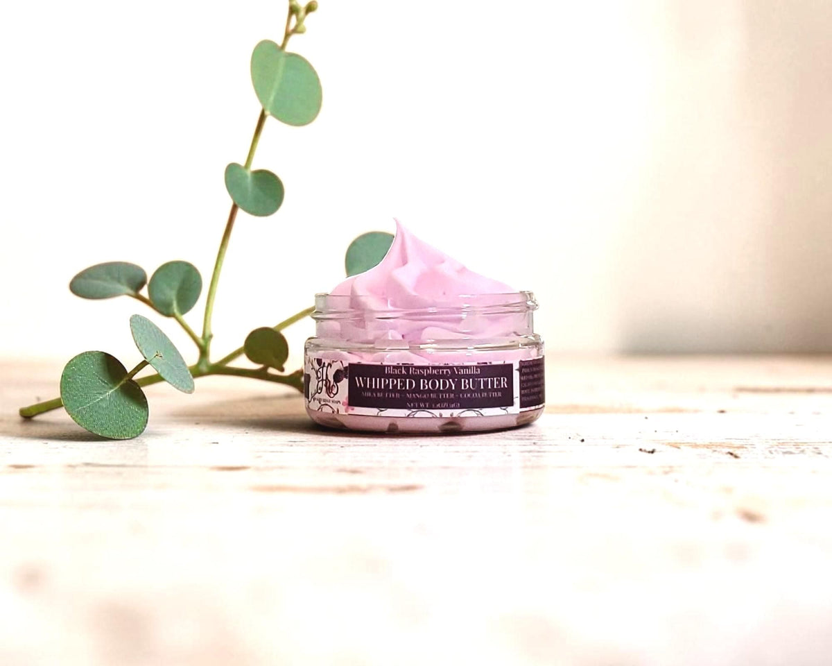 Black Raspberry Vanilla Whipped Body Butter Cream | Triple Butter Blend