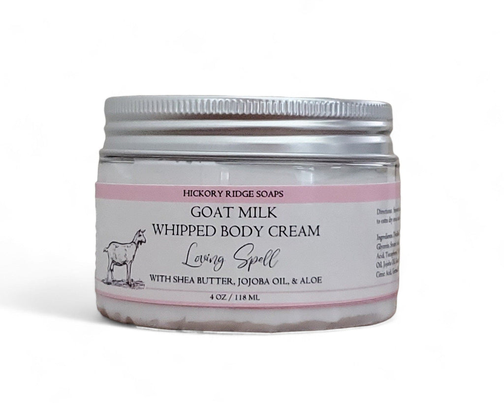Loving Spell Goat Milk Whipped Body Cream whipped body butter Hickory Ridge Soap Co.   