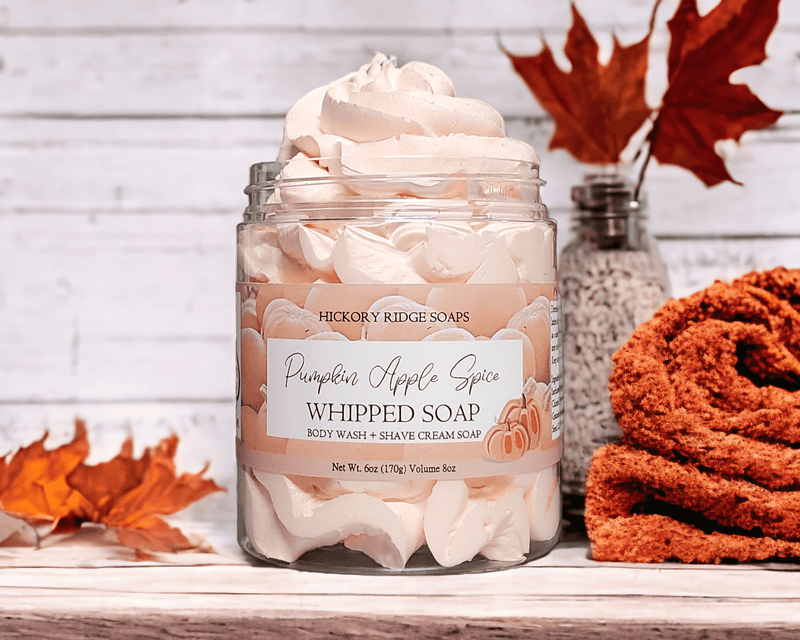 Pumpkin Apple Spice Fluffy Whipped Soap Whipped Soap Hickory Ridge Soap Co. 6oz  