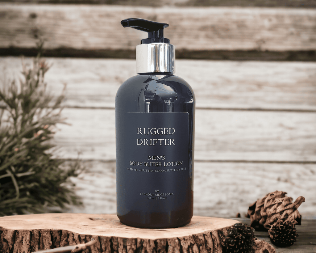 Rugged Drifter Body Butter Lotion for Men cream lotion Hickory Ridge Soap Co.   