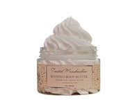 Jar of whipped body butter labeled ' Toasted Marshmallows' on a white background