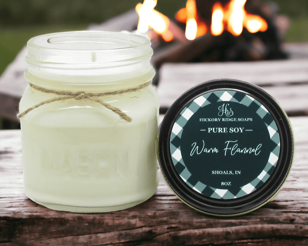 Warm Flannel Soy Candle Soy Candle Hickory Ridge Soap Co.   