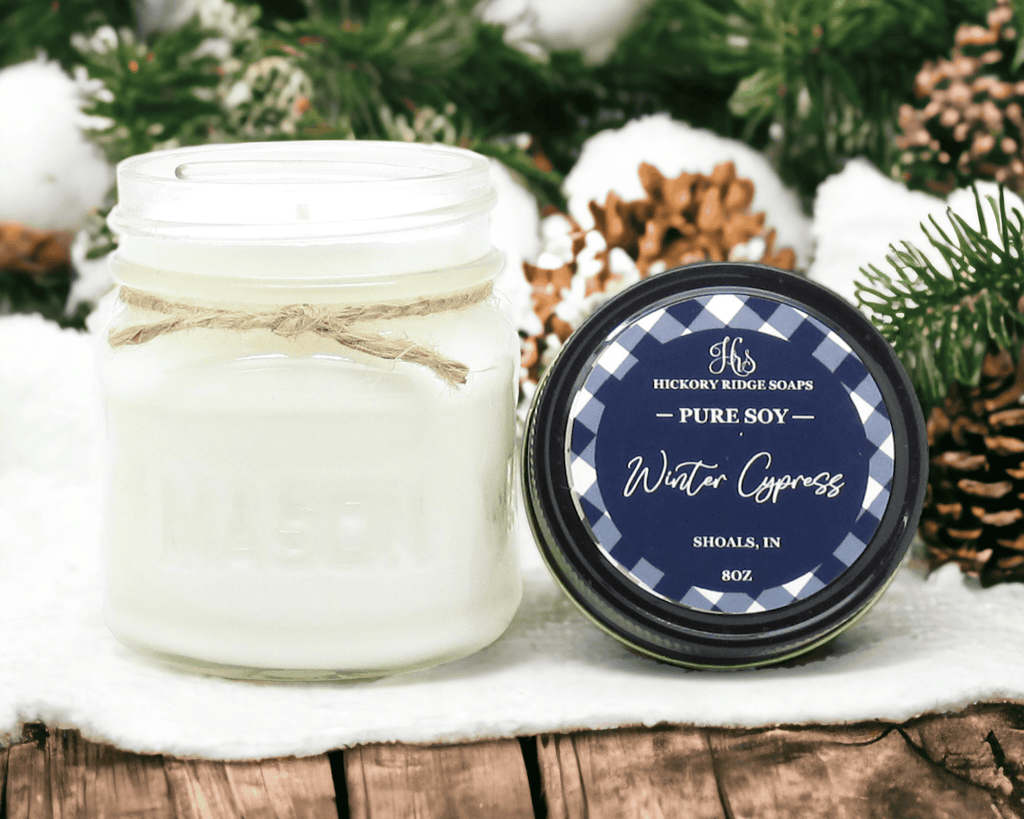 Winter Cypress Soy Candle Soy Candle Hickory Ridge Soap Co.   