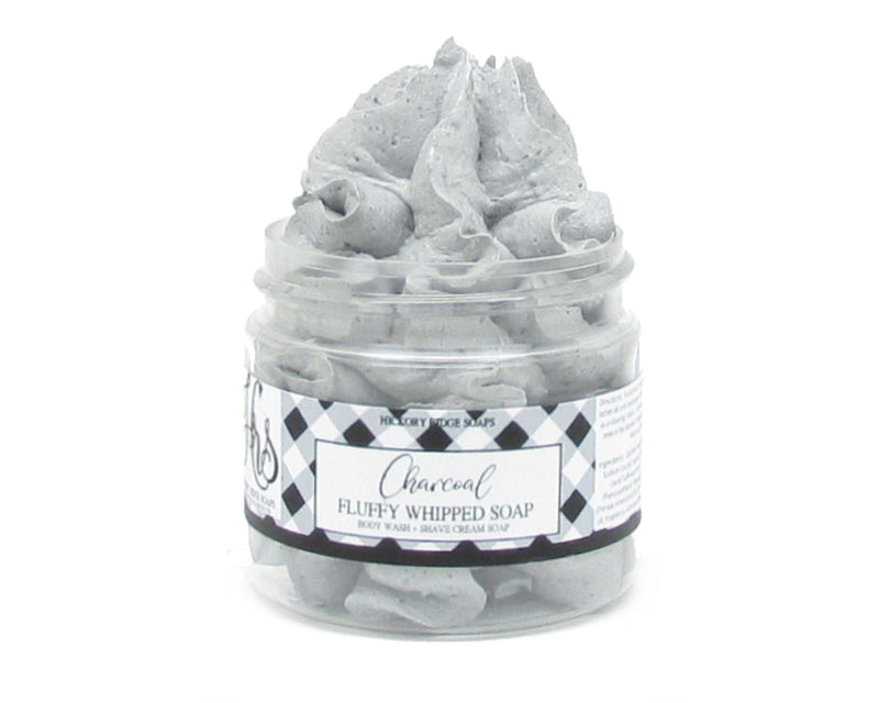 Charcoal Fluffy Whipped Soap Whipped Soap Hickory Ridge Soap Co. 1.2oz  